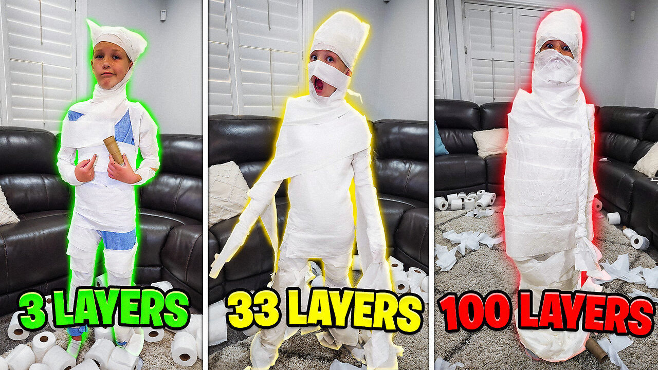 100 Layers of Toilet Paper!!