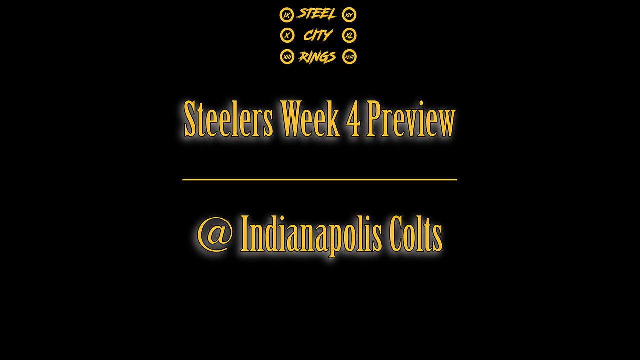 Steelers Week 4 Preview: Indianapolis Colts