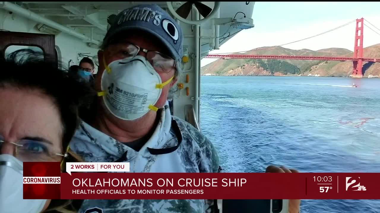 PRINCESS CRUISE SHIP PASSENGERS WAIT TO BE EVACUATED FOR 14-DAY QUARANTINE, OKLAHOMANS ON-BOARD