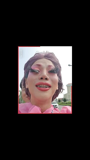 Fake lashes and moped journeys just don't mix