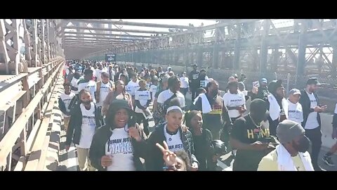 The #humanjusticemarch 2022 @ccdworldwide 10/10/2022 via Brooklyn Bridge