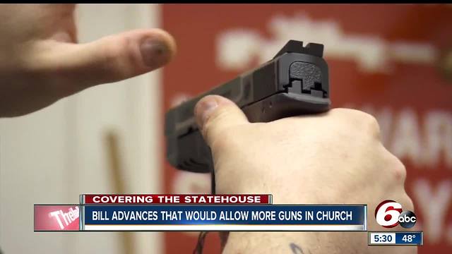 Bill to allow guns in churches advances in Indiana Statehouse