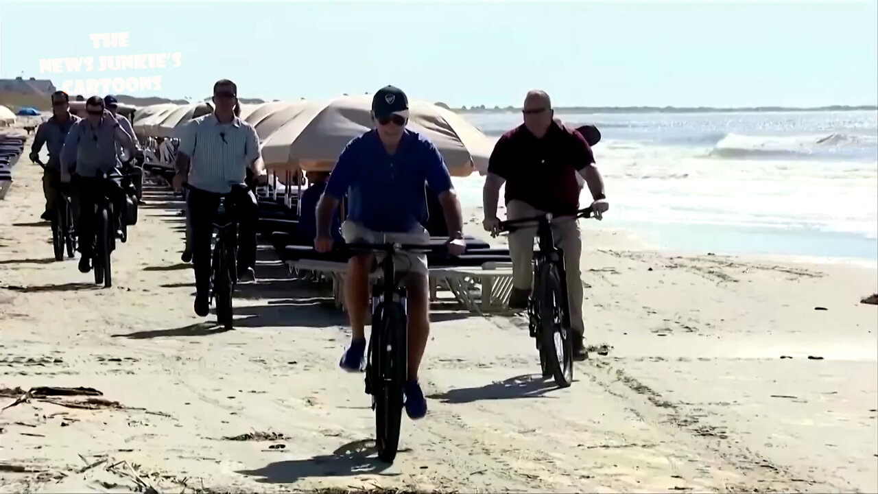 Biden on if he will talk to reporters: "No. I've gotta go get some bathing suits."