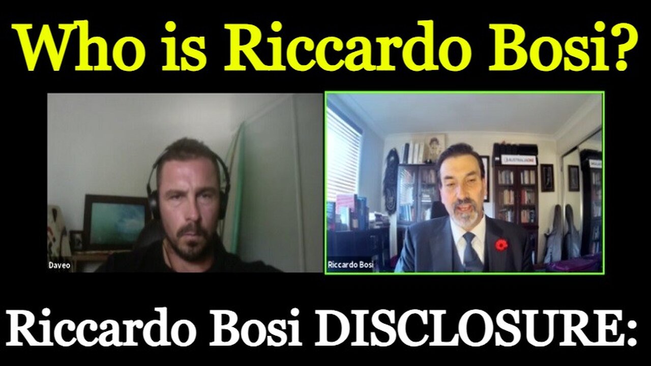 Riccardo Bosi FULL DISCLOSURE: Who is Riccardo Bosi & Q Op Intel!