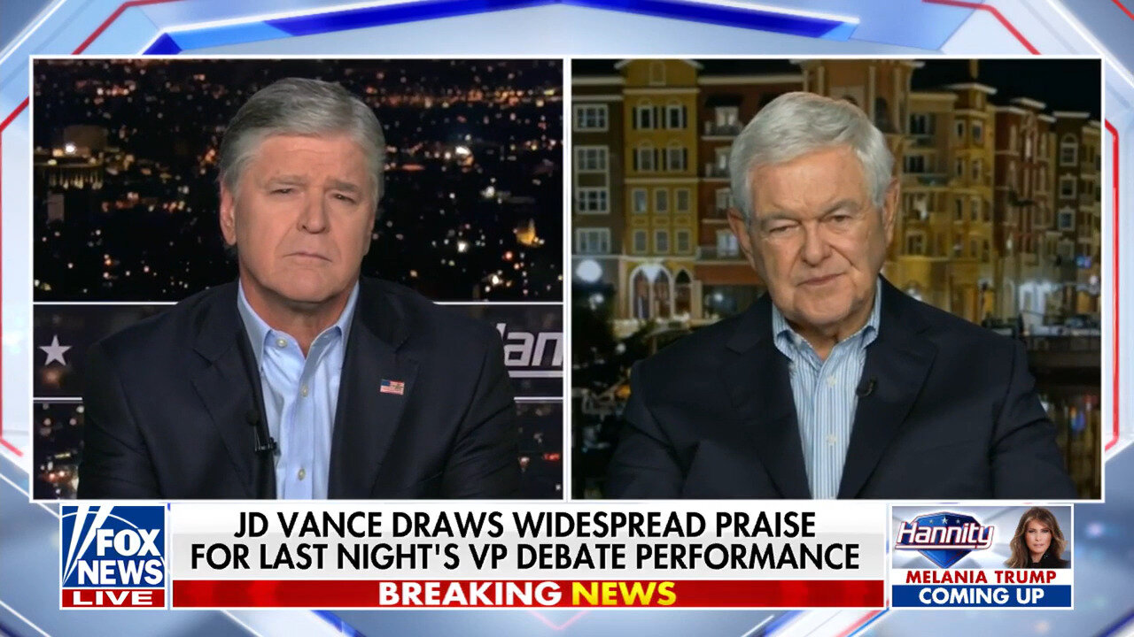 Newt Gingrich: VP Debate Was A 'Great Moment' For JD Vance