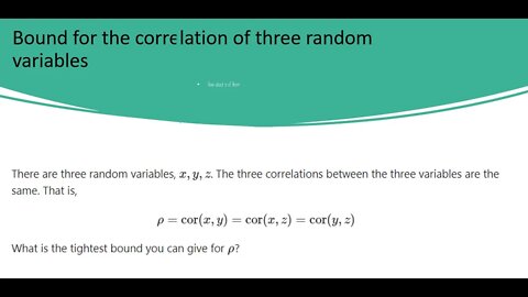 Bound for the correlation of general n random variables