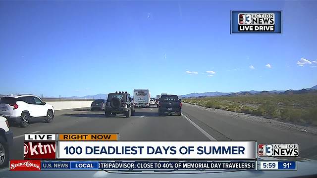 Memorial Day traffic leads to 8 mile traffic back up on I-15 near Jean