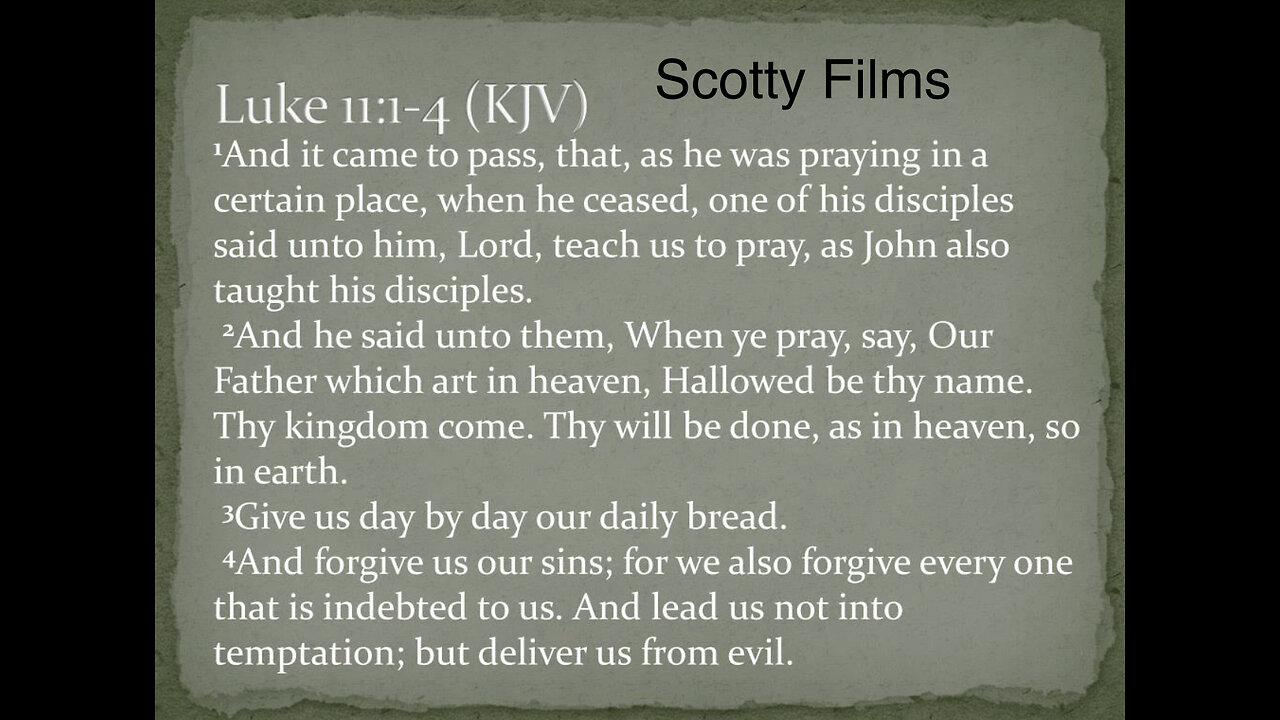 PRAYER LUKE 11: 1-4