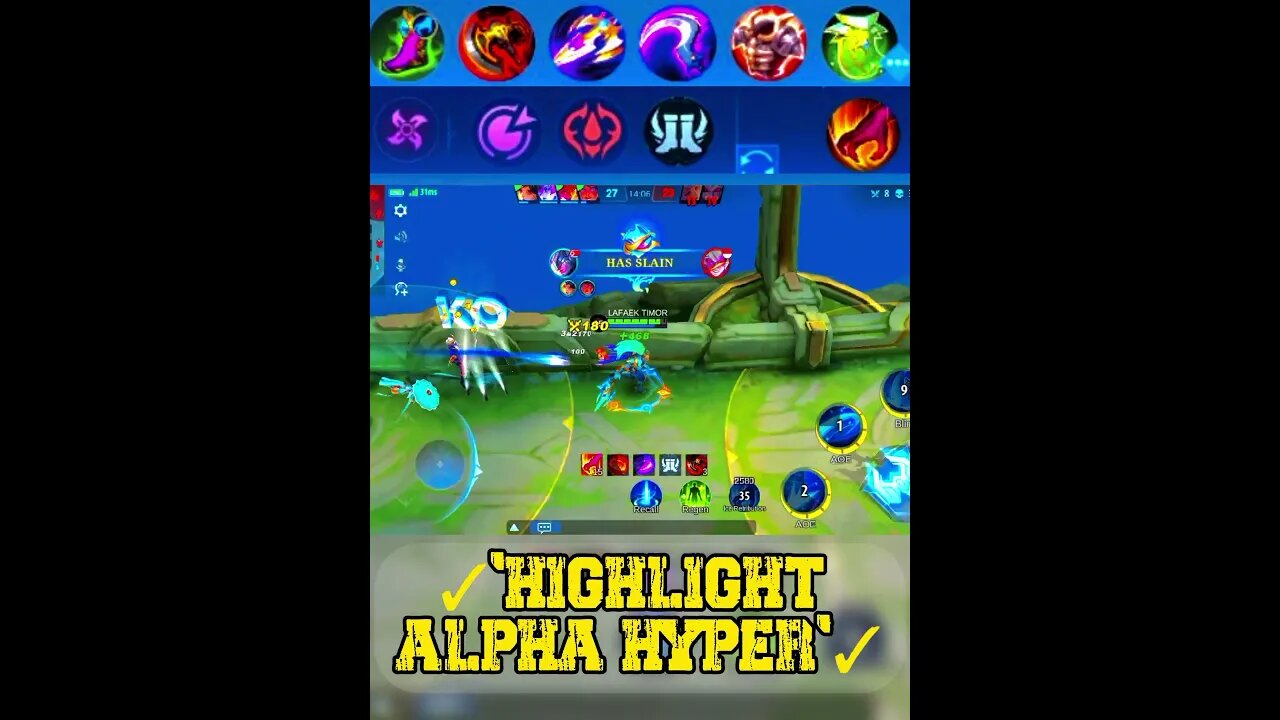 HIGHLIGHT ALPHA MLBB #mobilelegend #mpl #mlbb #shorts #shortsvideo #gaming #mplid #mlbbesports