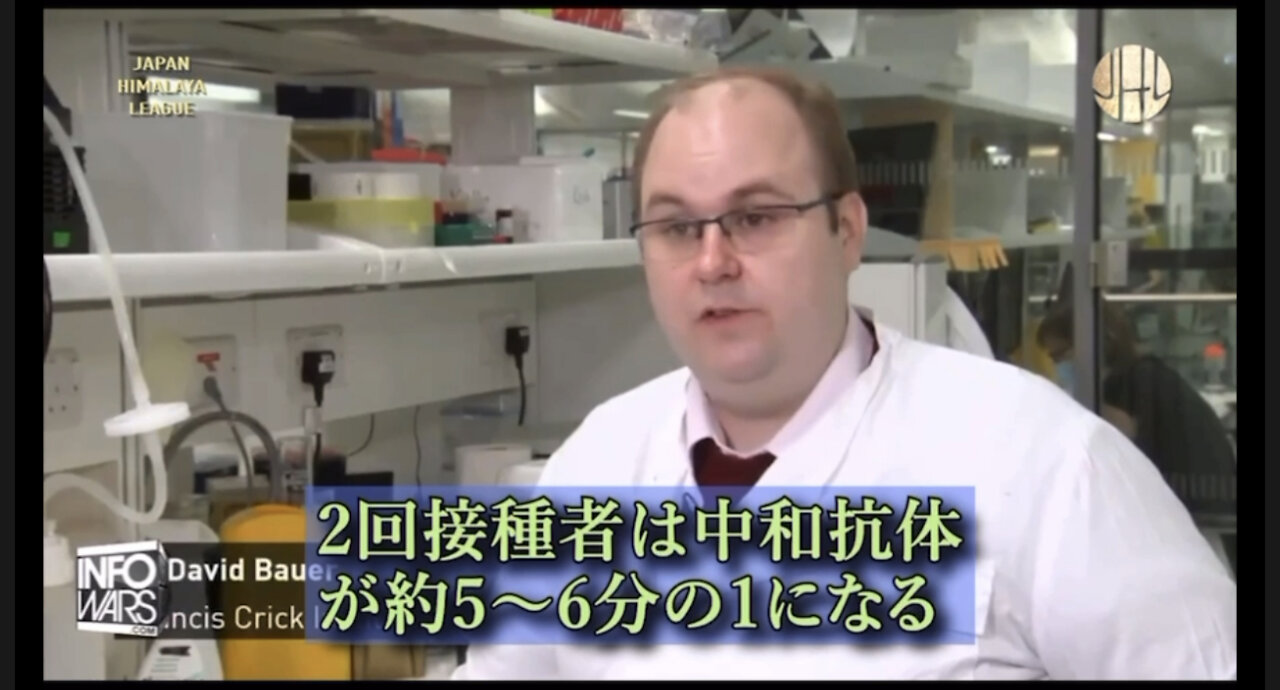 ファイザーワクチン2回接種後に中和抗体が約5分の1に低下が研究者により証明された