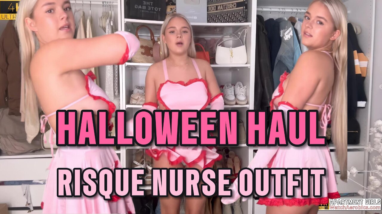 Brooke's Sneak Peek Halloween Haul Risque Nurse Outfit 4K HD #NurseOutfit #HalloweenCostume