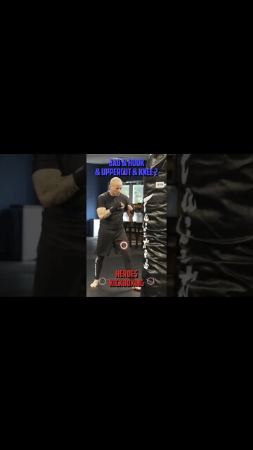 Heroes Training Center | Kickboxing & MMA "How To Double Up" Jab & Hook & Uppercut & Knee 2 #Shorts