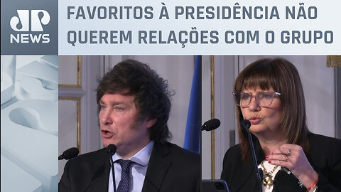 Milei e Bullrich dizem que vão retirar Argentina do Brics se forem eleitos