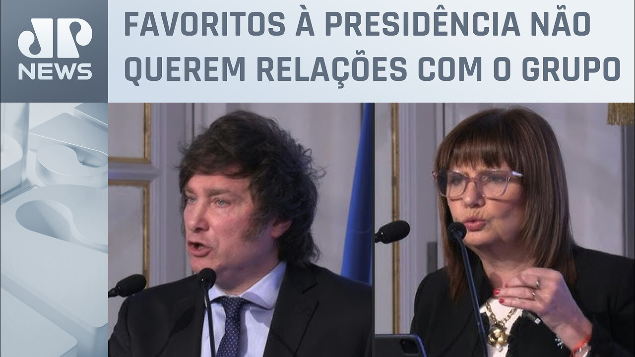 Milei e Bullrich dizem que vão retirar Argentina do Brics se forem eleitos