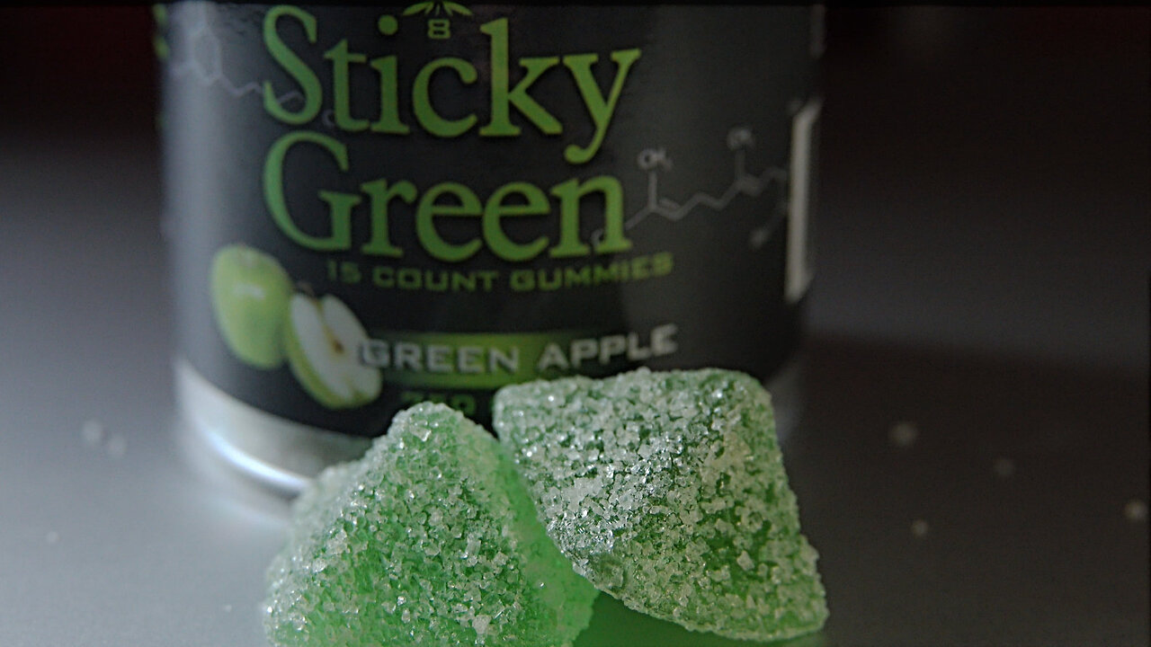 Delta-8 THC Sticky Green Gummies