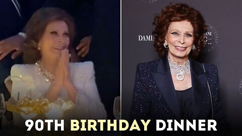 Sophia Loren Dazzles in Giorgio Armani as She's Serenaded at Her Glamorous 90th Birthday Dinner