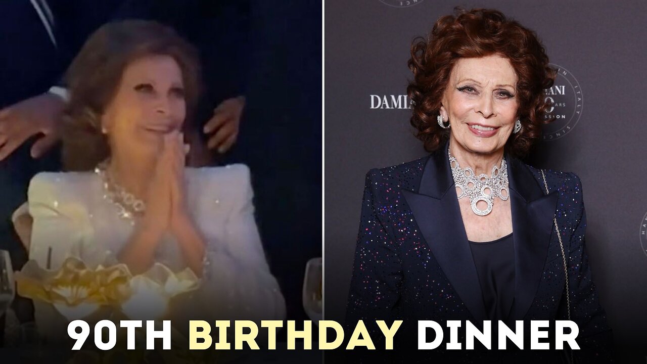 Sophia Loren Dazzles in Giorgio Armani as She's Serenaded at Her Glamorous 90th Birthday Dinner