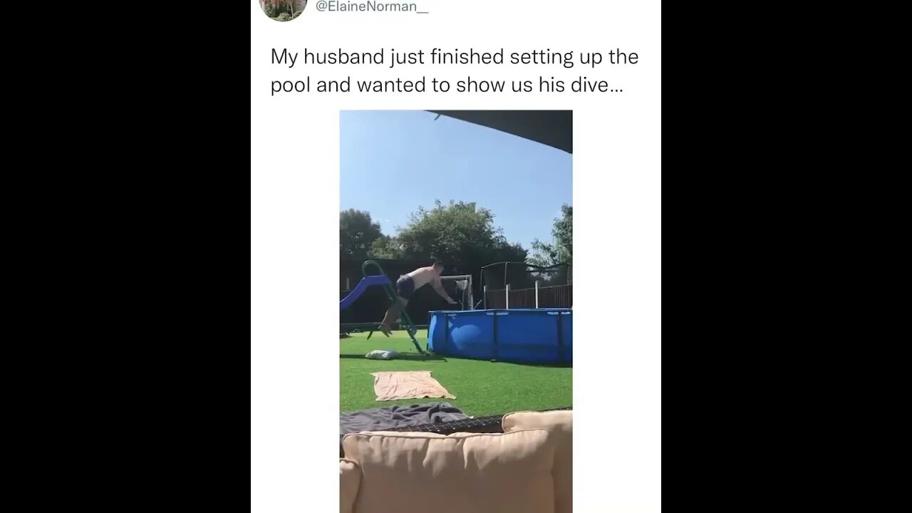 HUSBAND WANTED TO SHOW HE DIVE