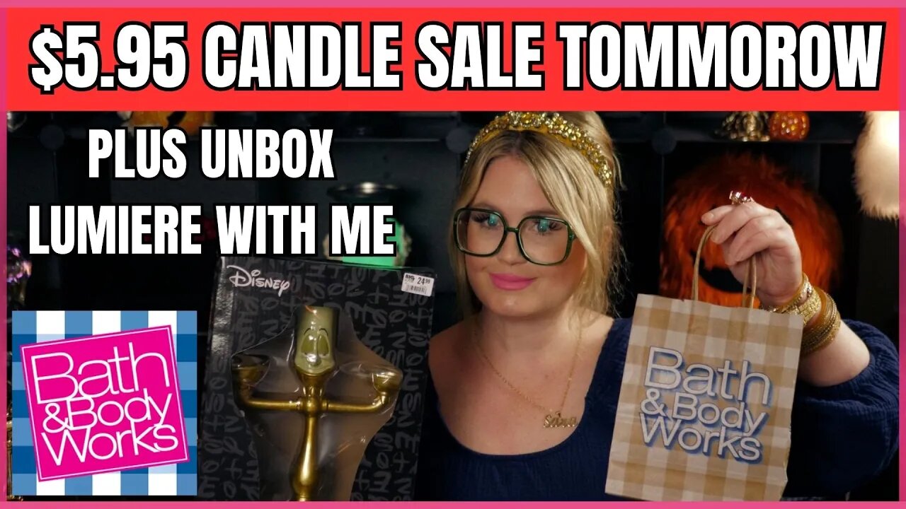 $5.95 CANDLE SALE TOMMOROW | Bath & Body Works| Beauty and The Beast Lumiere Candle Holder #biglots