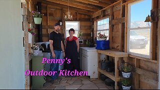 Penny shows off her Outdoor Kitchen