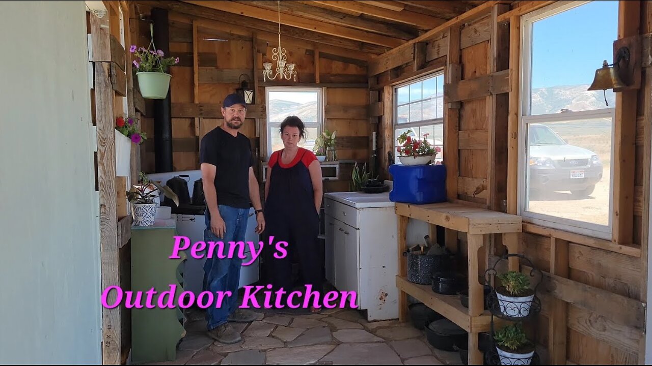 Penny shows off her Outdoor Kitchen