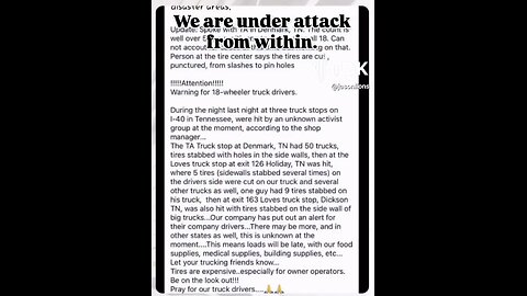 TRUCKS SABOTAGE DELIVERING SUPPLIES🚧🛃🛣️⛽️🚛🥷TO NORTH CAROLINA SURVIVORS⛽️🚚🥷💫