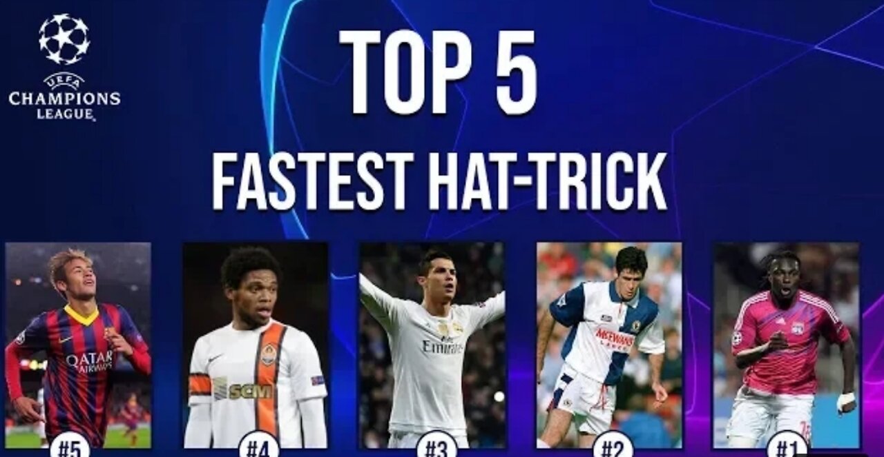 TOP 5 FASTEST Hat-Trick in Champion League History