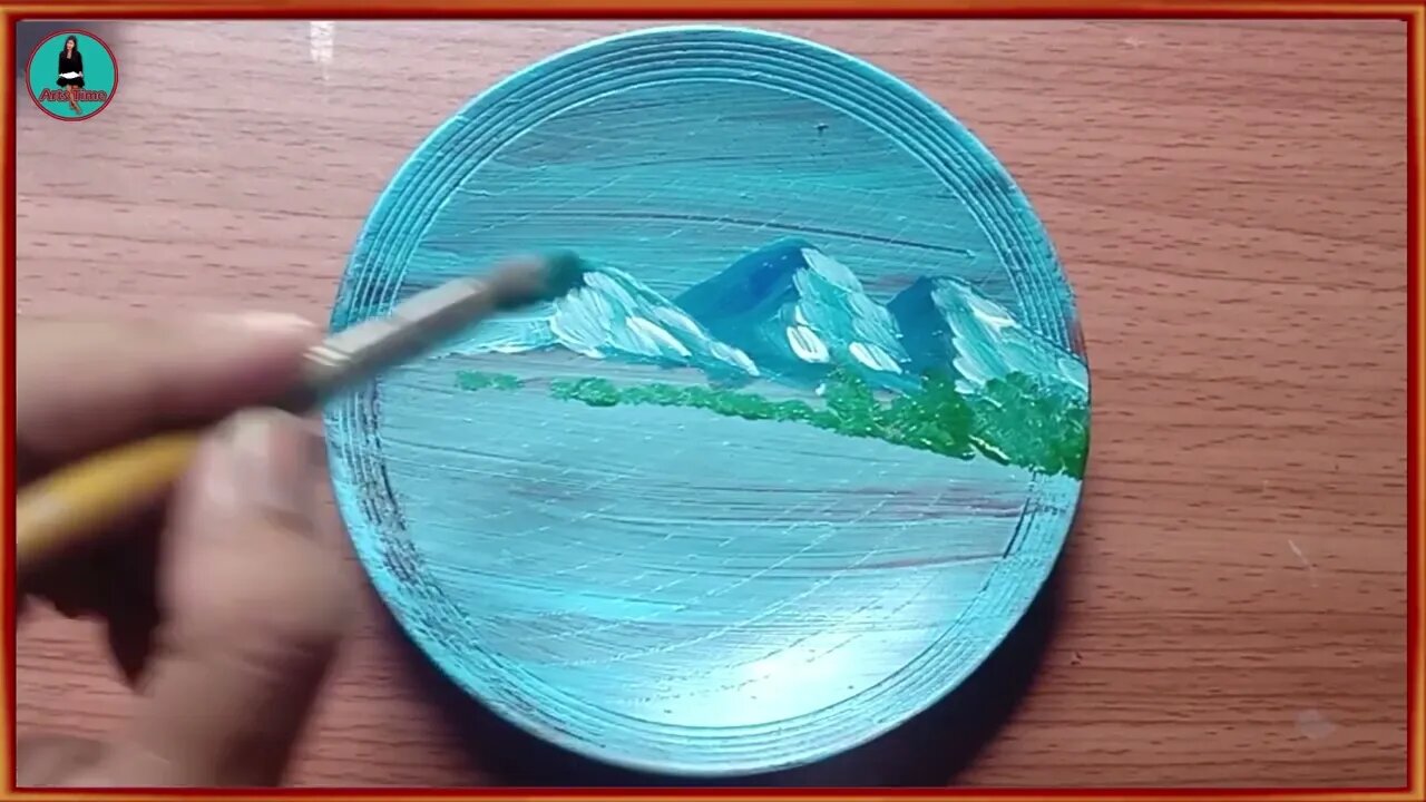 Beautiful Lake Scenery Painting Acrylic Paints Arts Time 3