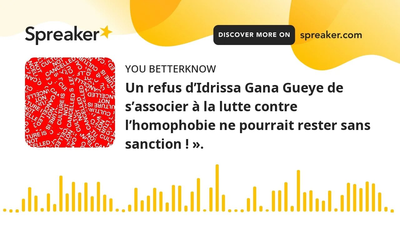 Un refus d’Idrissa Gana Gueye de s’associer à la lutte contre l’homophobie ne pourrait rester sans s