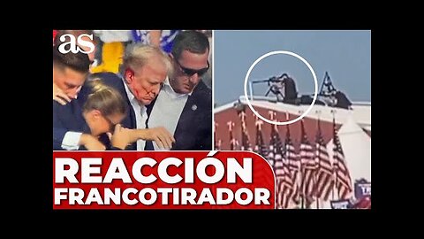 DONALD TRUMP: Reacción FRANCOTIRADOR del SERVICIO SECRETO tras el disparo: Apunta PRESUNTO TIRADOR