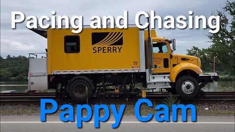 Pacing a Sperry defect detector truck.