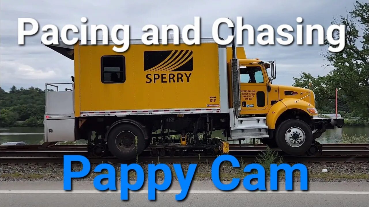 Pacing a Sperry defect detector truck.
