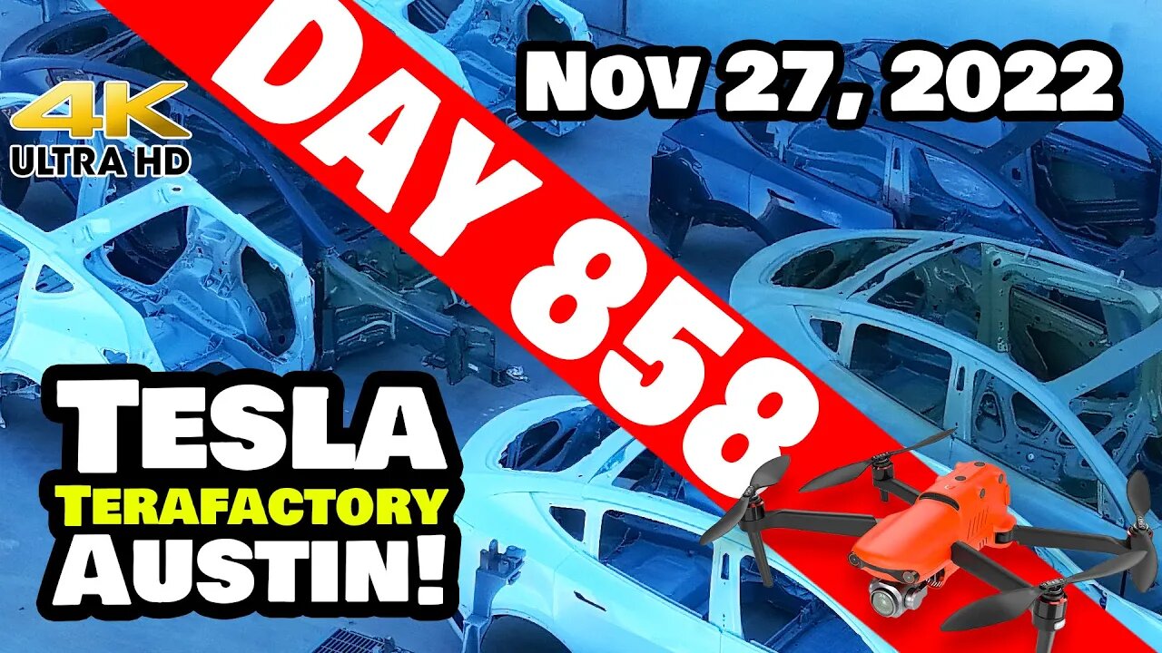 PAINT SHOP TESTS AT GIGA TEXAS! - Tesla Gigafactory Austin 4K Day 858 - 11/27/22-Tesla Terafactory