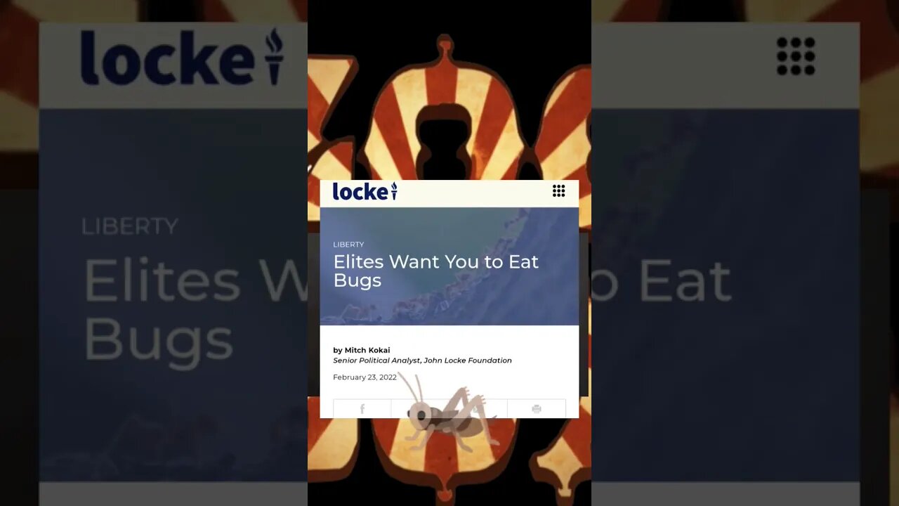 The elites want you to eat bugs!!! #nonsense #bugs #robertdowneyjr #stephencolbert #conspiracy