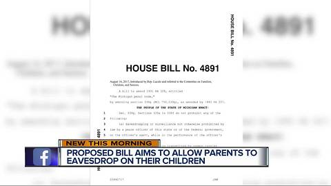 Propsed bill aims to allow parents to eavesdrop on children