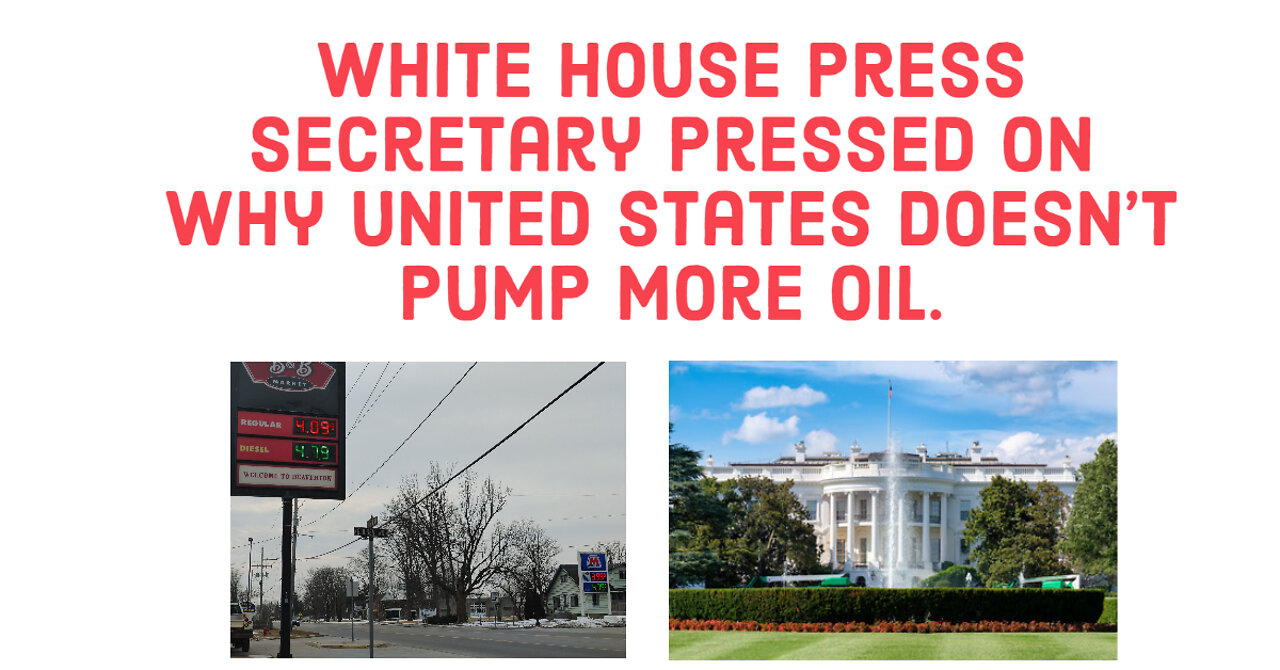 Why won't USA pump more oil? Jen Psaki answer reporter question