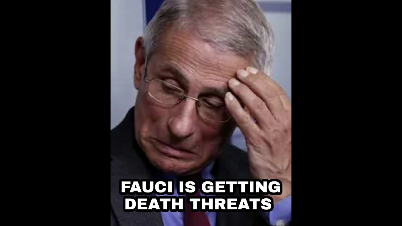 DR FAUCI NEEDS 𝟮𝟰𝗛𝗥 𝗦𝗘𝗖𝗨𝗥𝗜𝗧𝗬 BECAUSE OF 𝗗𝗘𝗔𝗧𝗛 𝗧𝗛𝗥𝗘𝗔𝗧𝗦