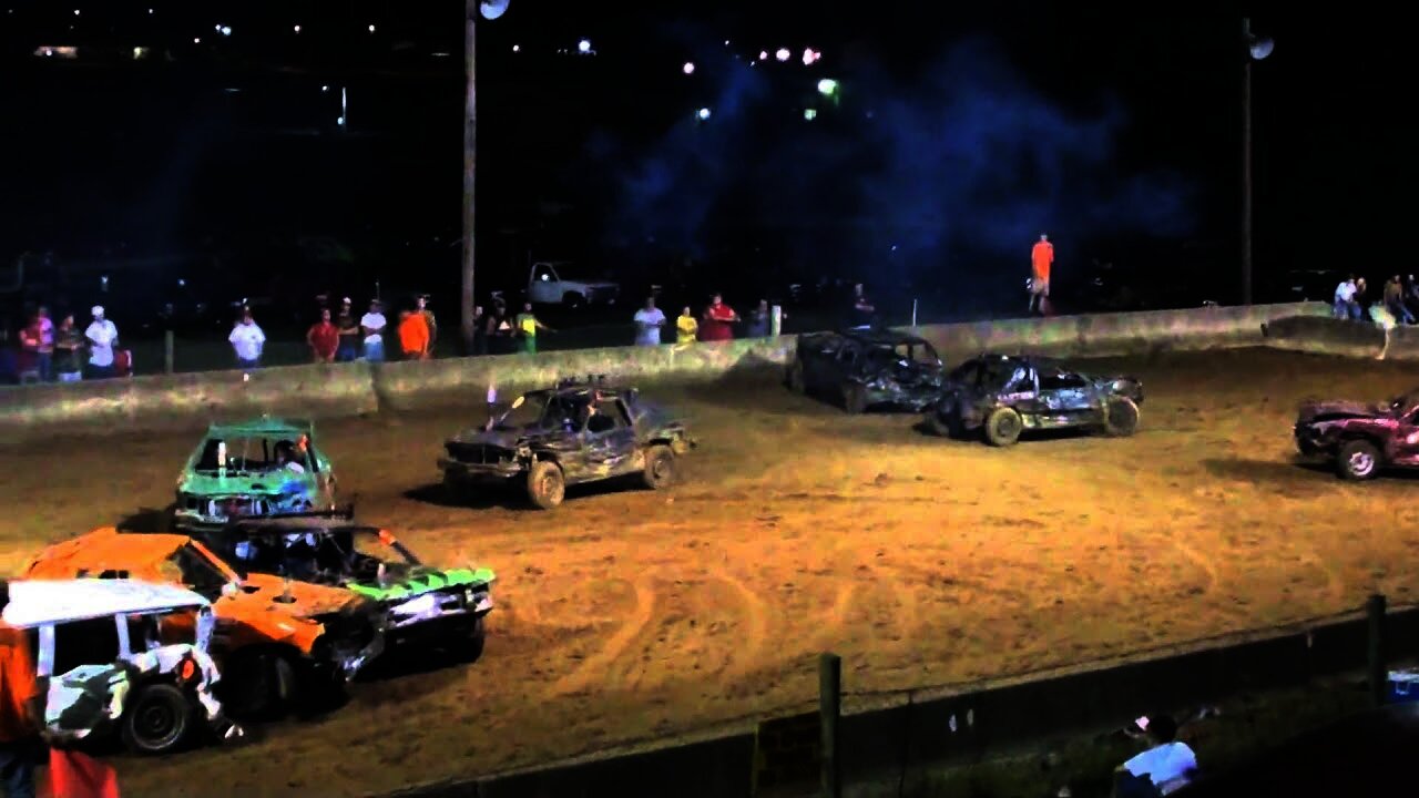 Relay For Life Boyle county Danville, KY Mini car demo derby 8-21-10 Feature pt 5