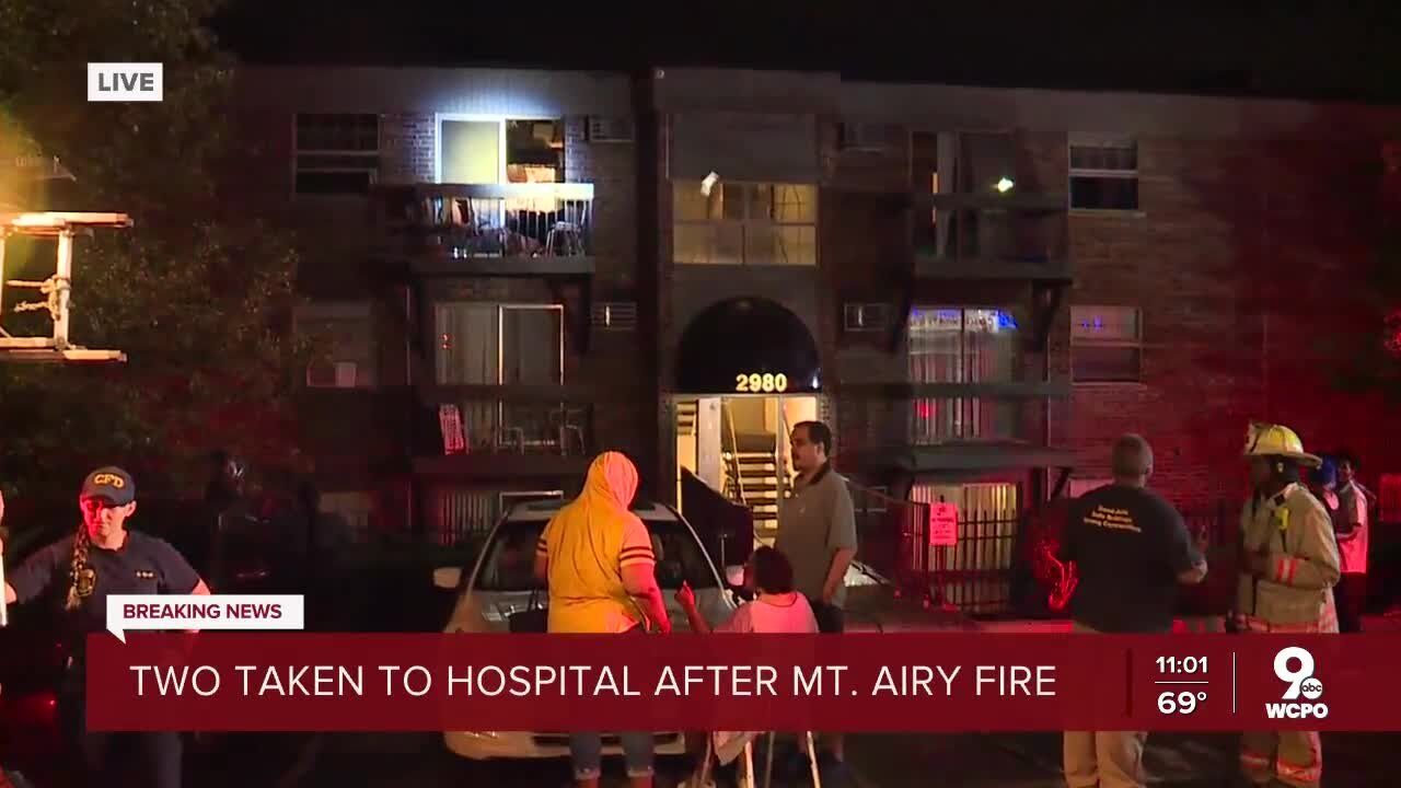 Two hospitalized but stable after Mt. Airy apartment fire