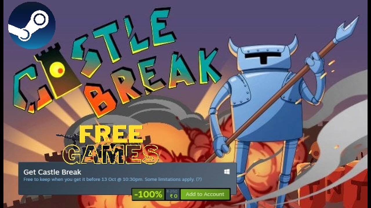 Free Game ! Castle Break ! Steam ! before 13 October 2024 @ 10 30 pm IST
