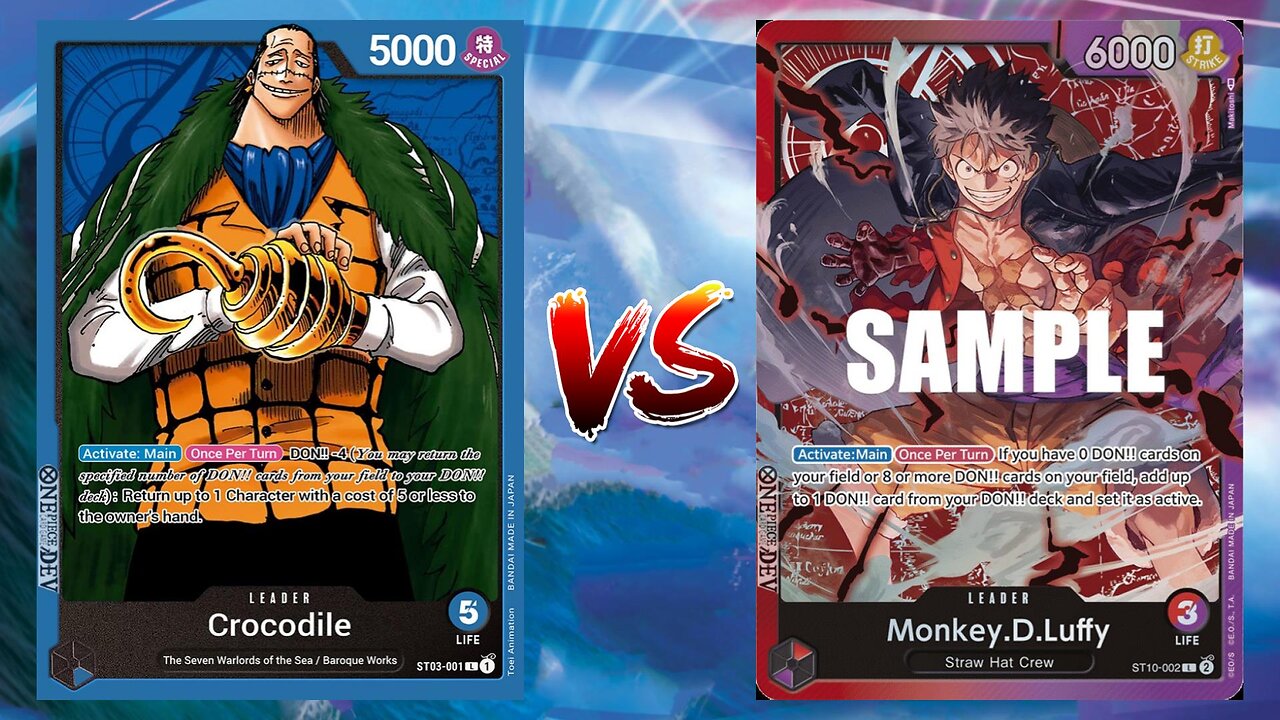 One Piece TCG Sir Crocodile VS Purple Red Luffy!!