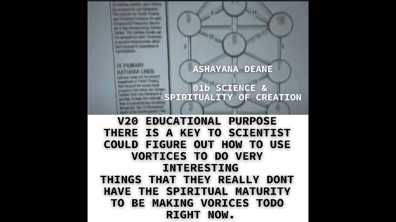 V20 EDUCATIONAL PURPOSE THERE IS A KEY TO SCIENTIST COULD FIGURE OUT HOW TO USE VORTICES TO DO VERY