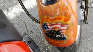 Fireman's Custom Harley Davidson V-Rod Dedicated to 9-11