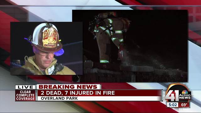 Two children dead, 7 others hurt in Overland Park apartment complex fire