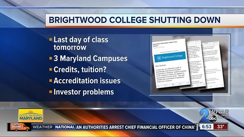 Brightwood College announces immediate closure, Last day of class will be Friday