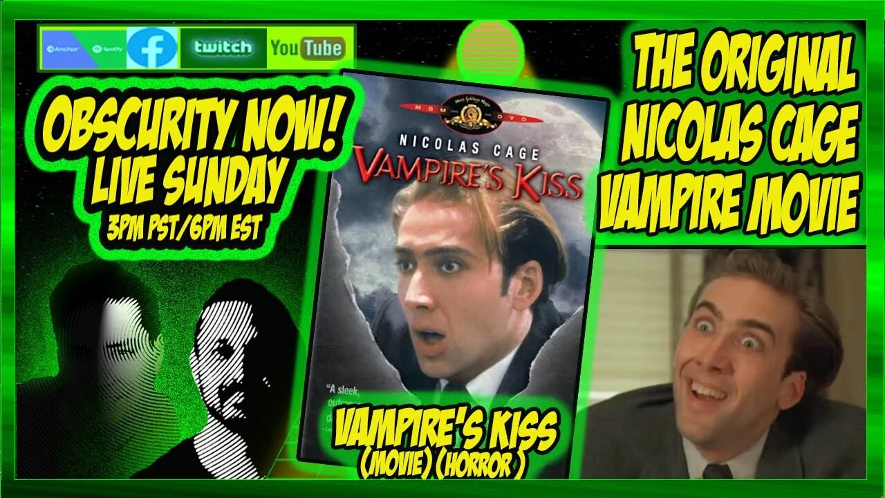 Obscurity Now! #podcast #103 Vampire's Kiss #nicolascage #horror #movie #film #indie #80s