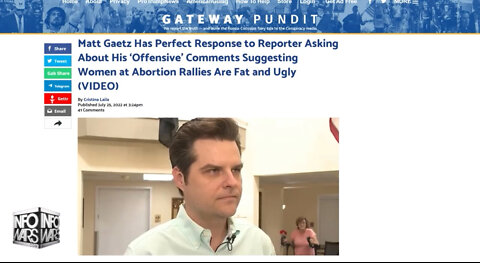 Be Offended: Matt Gaetz Issues Statement on Woke Culture Bullies