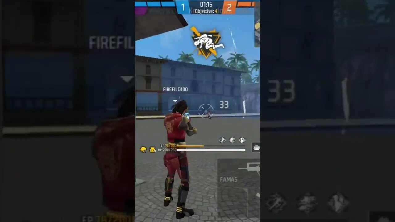 ফামাস নিয়ে মাথায় মারলাম।#shorts #firefild100