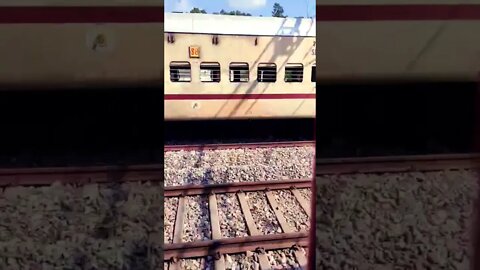 race between two Train 🚆🚃 #travelvlog #train #race #shorts#running #railway #junction #delhi #katra