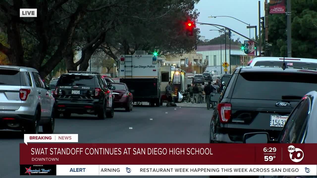 Chase leads to standoff at San Diego High School